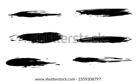 Brush strokes written in ink. hand drawn texture.