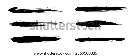 Brush strokes written in ink. hand drawn texture.