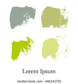 Brush strokes for your text, stylish background in grunge style. Vector Illustration