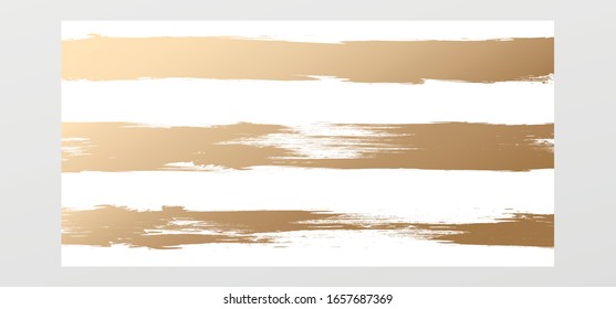 Brush stroke.Vector illustration with golden colors.
