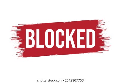 Brush style blocked banner vector design illustration.