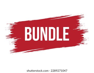 Brush style bundle banner vector design illustration