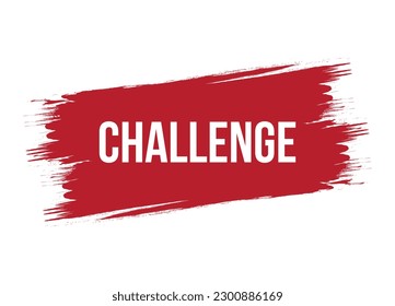 Brush style challenge banner vector design illustration