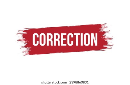 Estilo de pincel Corrección pancarta ilustración de diseño vectorial.