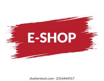 Estilo de pincel e shop banner ilustración de diseño vectorial