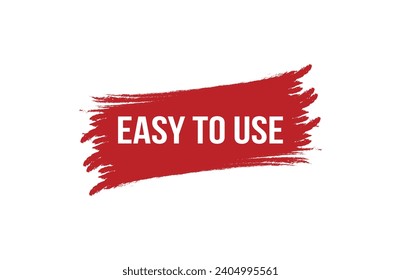 Brush style easy to use red banner design on white background.