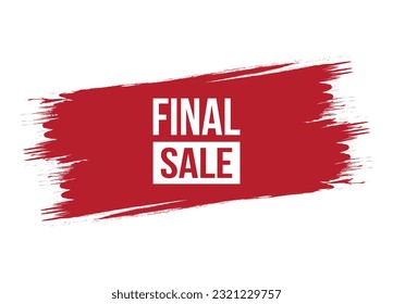 Brush style final sale banner vector design illustration