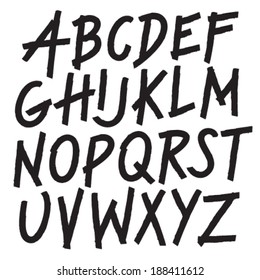 Brush Style Hand Draw Font Abc 
