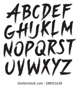 Brush Style Hand Draw Font Abc 