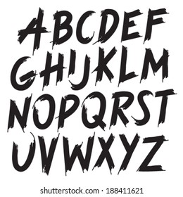 Brush Style Hand Draw Font Abc 