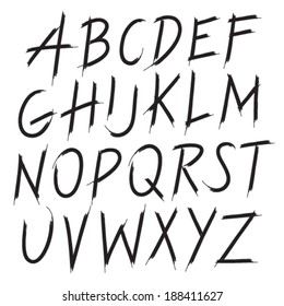Brush Style Hand Draw Font Abc 