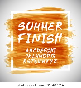 Brush Style Hand Draw Font Abc art