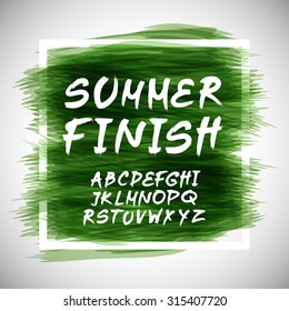 Brush Style Hand Draw Font Abc art