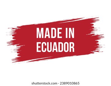 Brush style made in Ecuador banner vector design illustration