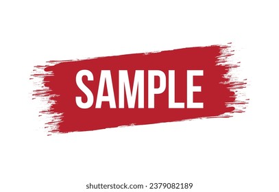 Brush style Sample banner vector design illustration.