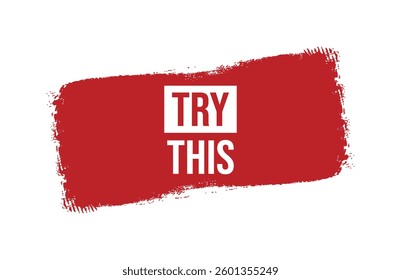Brush style try this red banner design isolated on white background.