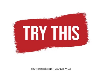 Brush style try this red banner design isolated on white background.