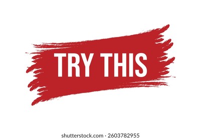 Brush style try this red banner design isolated on white background.