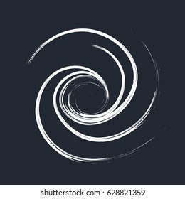 brush swirl hand draw with brush vector illustration