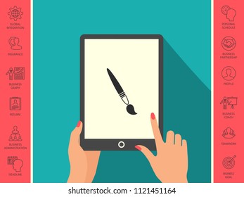 Brush symbol icon