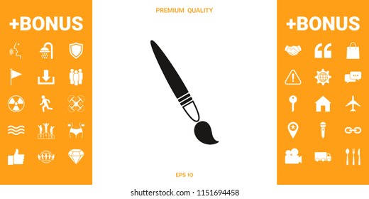 Brush symbol icon