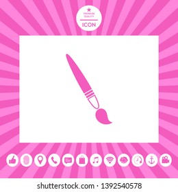 Brush symbol icon. Element for your design