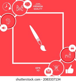 Brush symbol icon. Element for your design