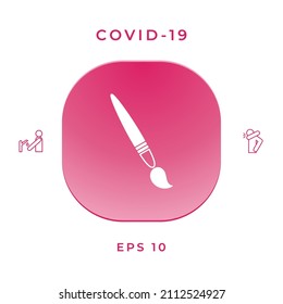 Brush symbol icon. Element for your design