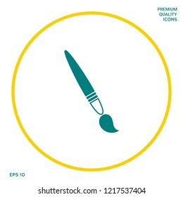 Brush symbol icon. Graphic elements for your design