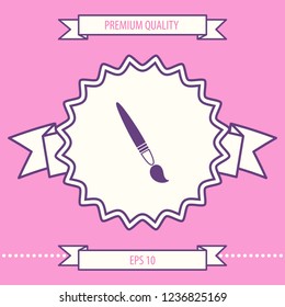Brush symbol icon. Graphic elements for your design