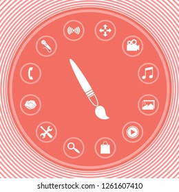 Brush symbol icon. Graphic elements for your design