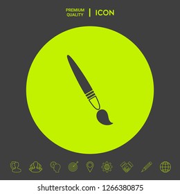 Brush symbol icon. Graphic elements for your design