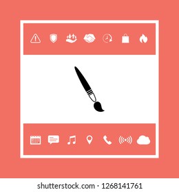 Brush symbol icon. Graphic elements for your design