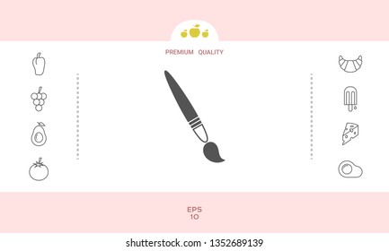 Brush symbol icon. Graphic elements for your design