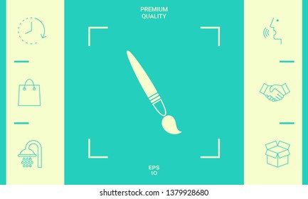 Brush symbol icon. Graphic elements for your design