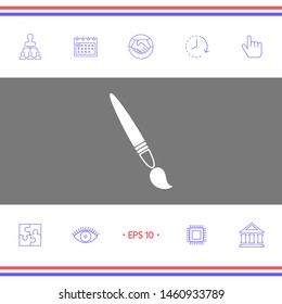 Brush symbol icon. Graphic elements for your design