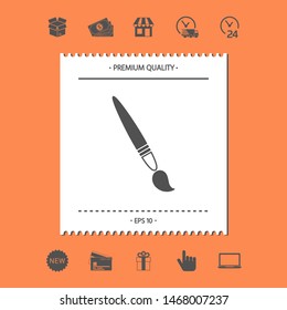 Brush symbol icon. Graphic elements for your design