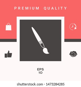 Brush symbol icon. Graphic elements for your design