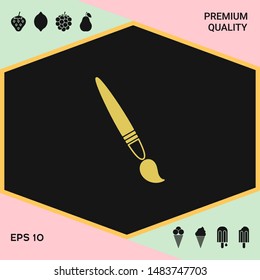 Brush symbol icon. Graphic elements for your design