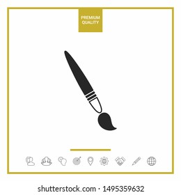 Brush symbol icon. Graphic elements for your design