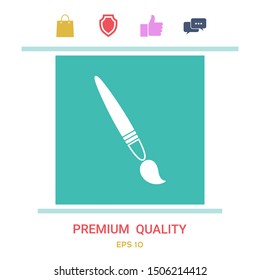 Brush symbol icon. Graphic elements for your design