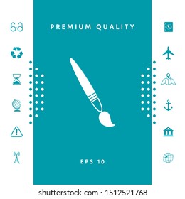 Brush symbol icon. Graphic elements for your design
