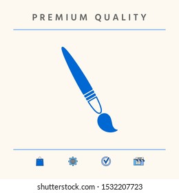 Brush symbol icon. Graphic elements for your design