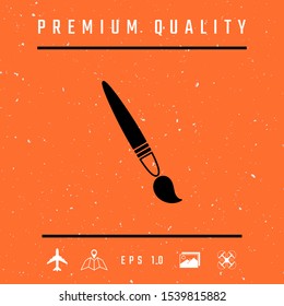 Brush symbol icon. Graphic elements for your design