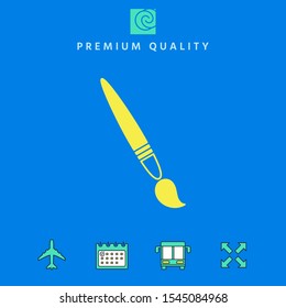 Brush symbol icon. Graphic elements for your design