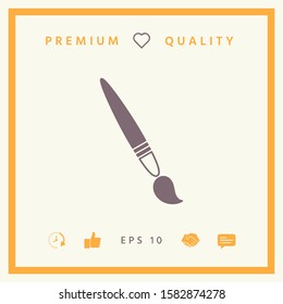 Brush symbol icon. Graphic elements for your design
