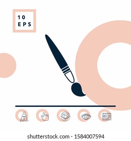 Brush symbol icon. Graphic elements for your design