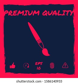 Brush symbol icon. Graphic elements for your design
