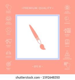 Brush symbol icon. Graphic elements for your design