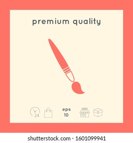Brush symbol icon. Graphic elements for your design